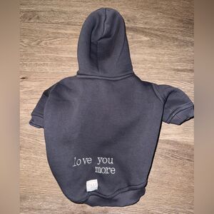 Gray Hoodie with 'Love You More' Print